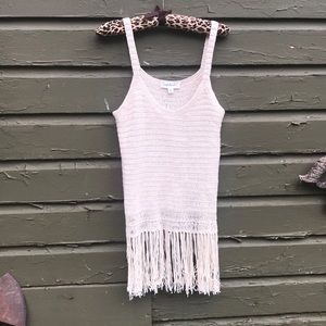 ✨5 for 25 Sale✨ Cream crocheted Boho tank top